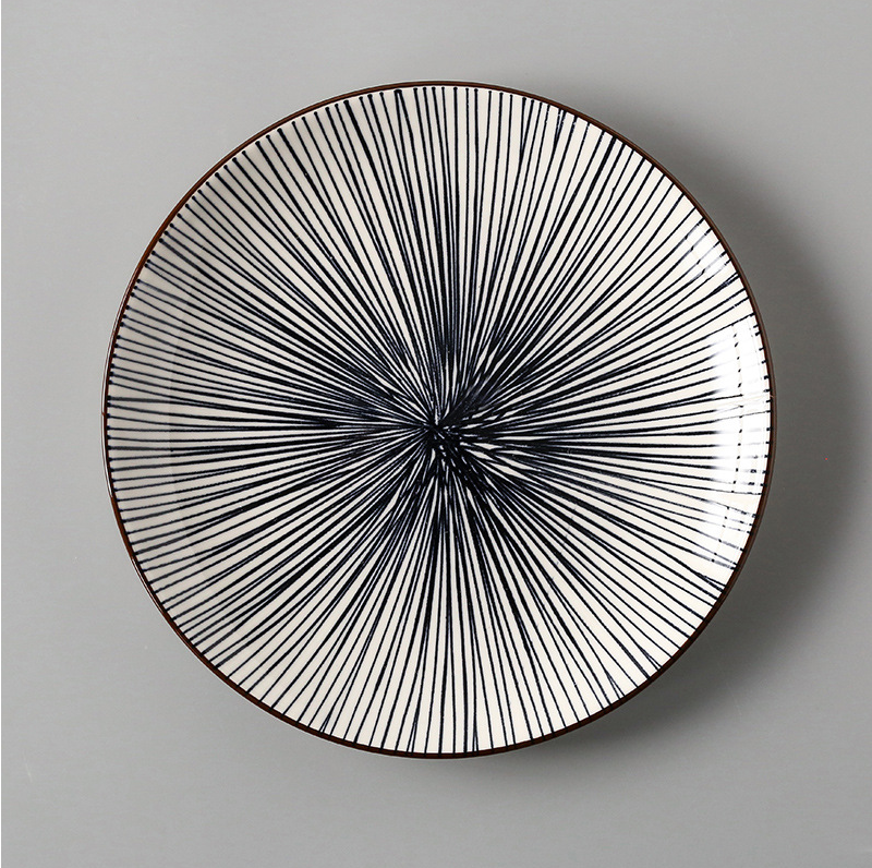 Creative Japanese Ceramic Dishes Dishes Dishes Large Flat Rice Dishes