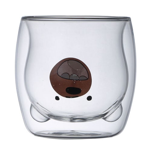 Double-layer Juice Glass Heat-resistant Double-layer Cup Coffee Cup Love Gift Bear Cup