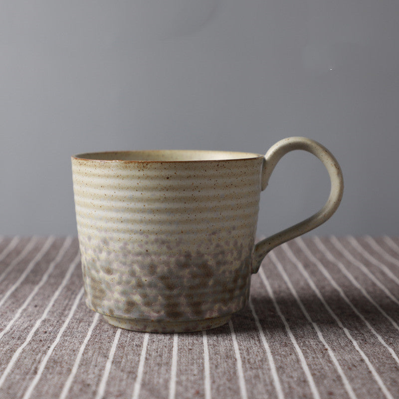 Japanese Retro Ceramic Coffee Cup And Saucer Set Creative Souvenir Cup Afternoon Tea Mug Stoneware Coffee Cup
