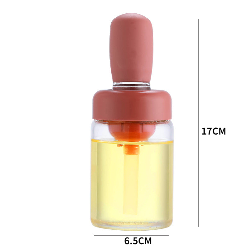Glass Silicone Oil Bottle With Brush
