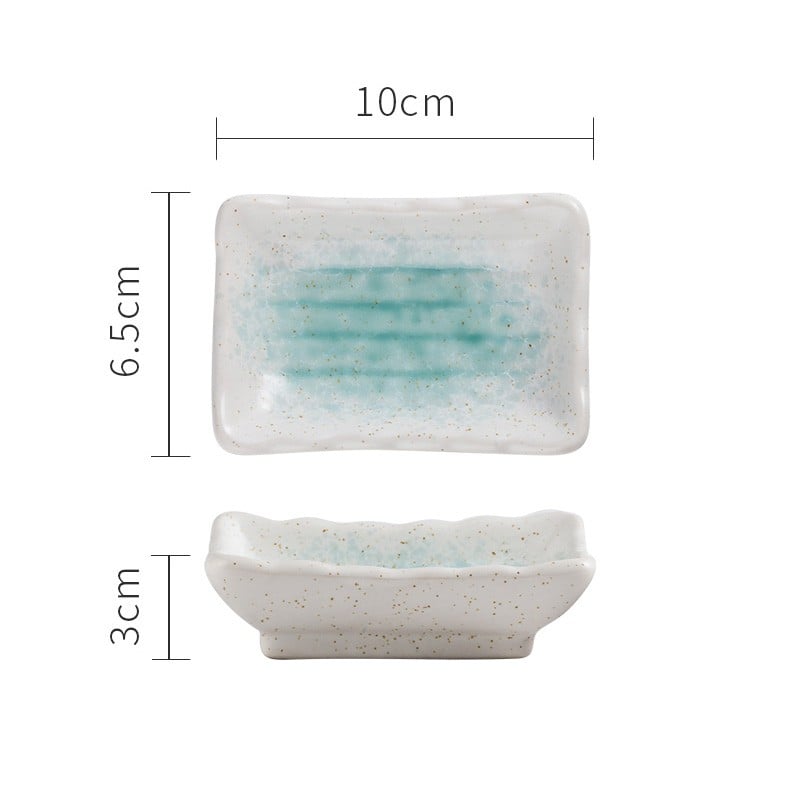 Japanese Ceramic Sauce Seasoning Household Flat Plate