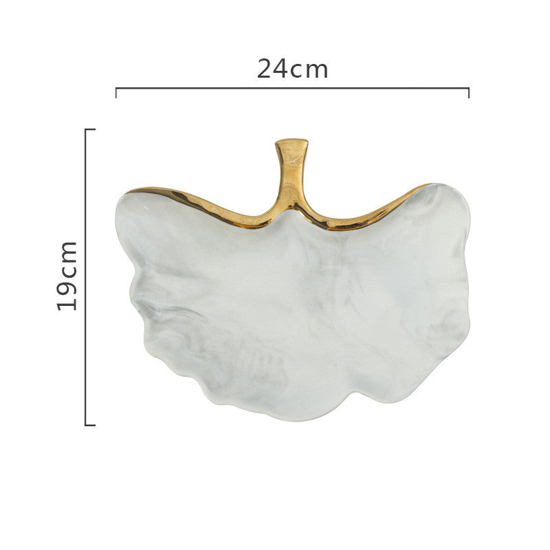 Marble pattern jewelry plate