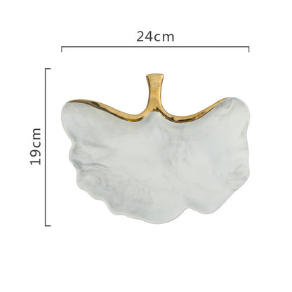 Marble pattern jewelry plate