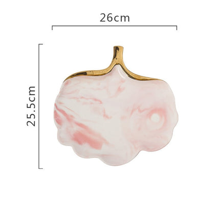 Marble pattern jewelry plate