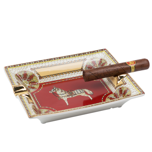 Large Capacity Two-slot War Horse Ashtray