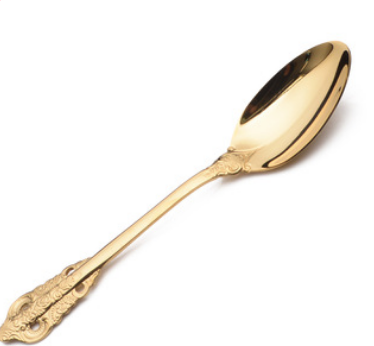 European-Style Tableware Palace Retro Carved Steak Cutlery Spoon Coffee Small Spoon Dessert Spoon Hotel Cutlery Spoon Set