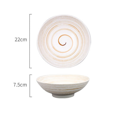 Japanese-Style Creative Ceramic Home Restaurant With Retro Ribbed Ramen