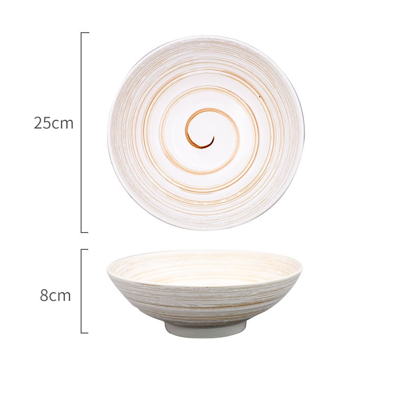 Japanese-Style Creative Ceramic Home Restaurant With Retro Ribbed Ramen