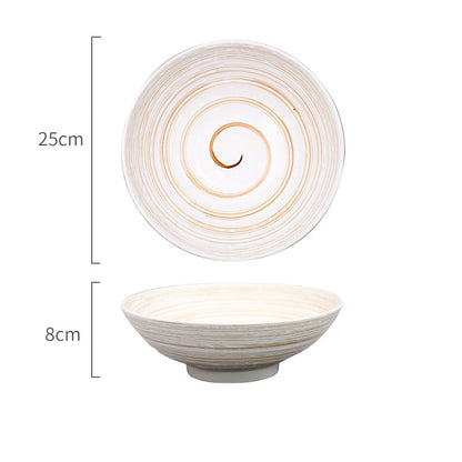 Japanese-Style Creative Ceramic Home Restaurant With Retro Ribbed Ramen
