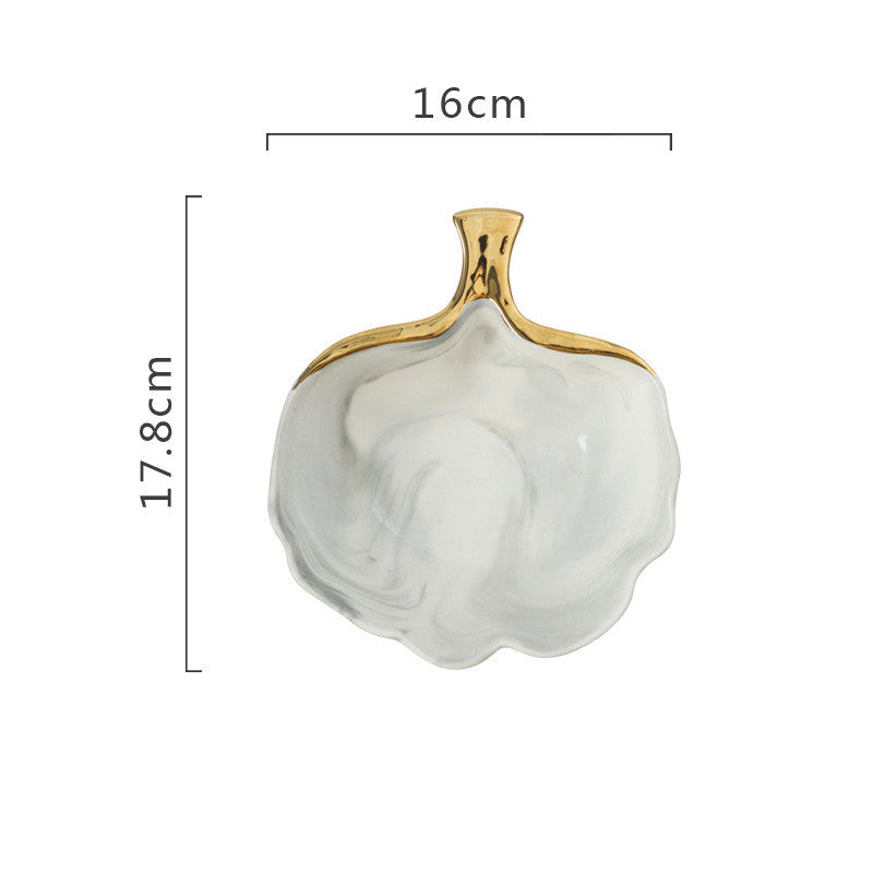 Marble pattern jewelry plate