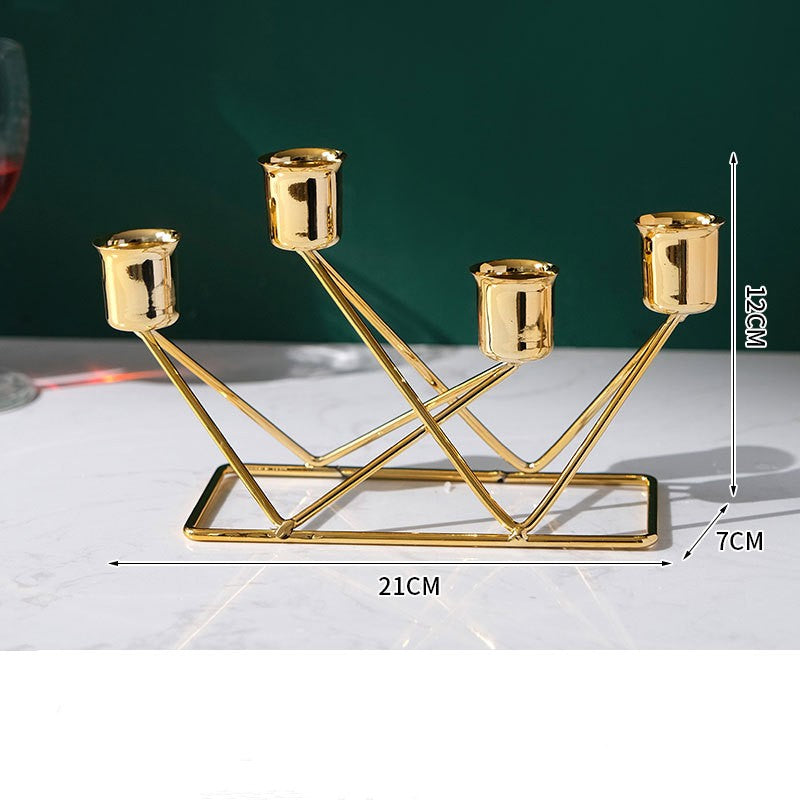 Candlelight Dinner Props Iron Art Candle Holder Ornaments Household