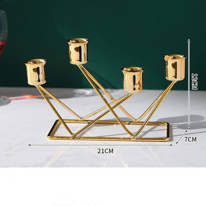 Candlelight Dinner Props Iron Art Candle Holder Ornaments Household