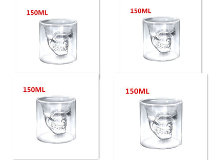 Skull Skull Double Transparent Glass