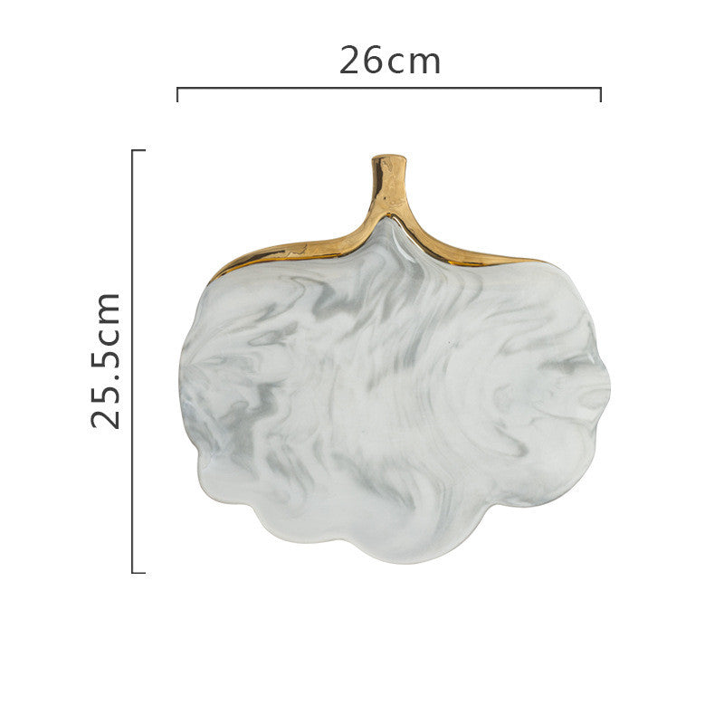 Marble pattern jewelry plate