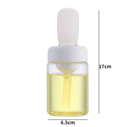 Glass Silicone Oil Bottle With Brush