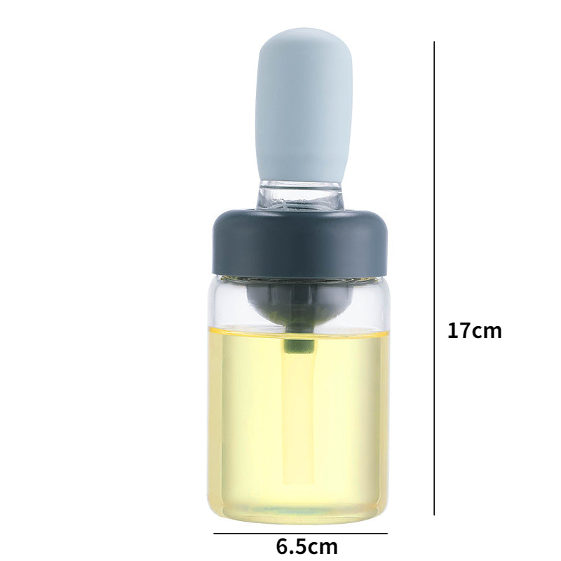 Glass Silicone Oil Bottle With Brush